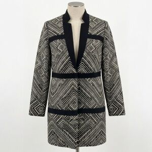 Chico’s Black Label Jacquard Topper Blazer Size 00/XS